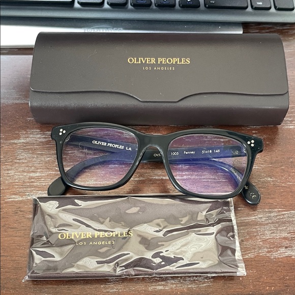 Oliver Peoples OV5375U 1005 Penney Black Frame Glasses with logo case and cloth - Picture 1 of 16